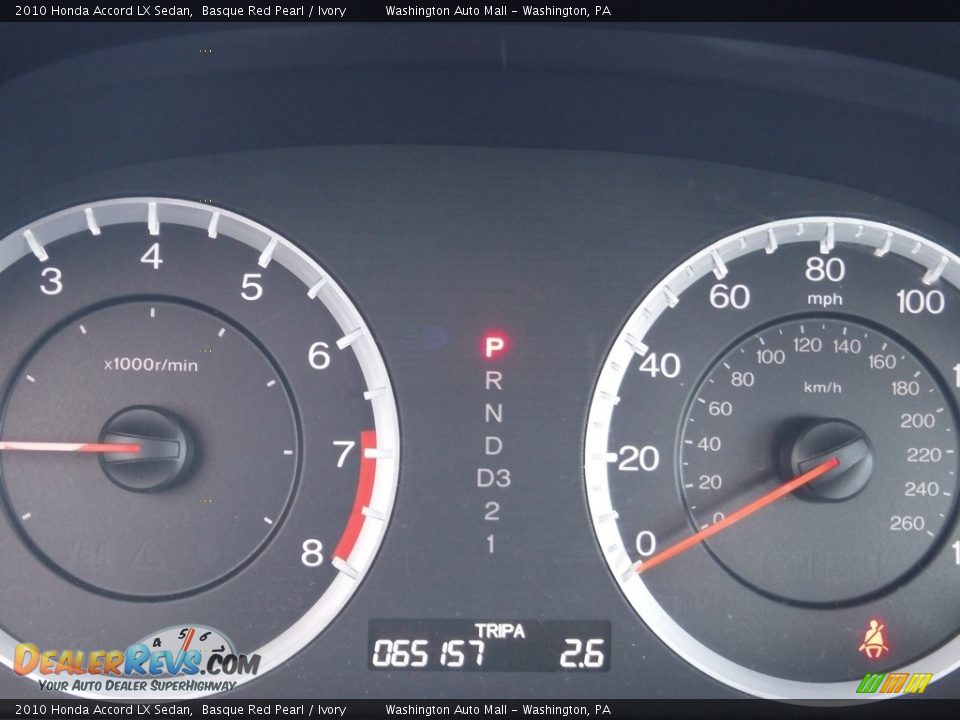 2010 Honda Accord LX Sedan Basque Red Pearl / Ivory Photo #25