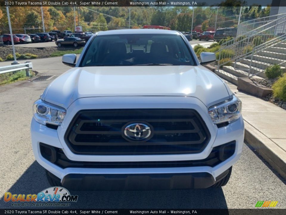 2020 Toyota Tacoma SR Double Cab 4x4 Super White / Cement Photo #2