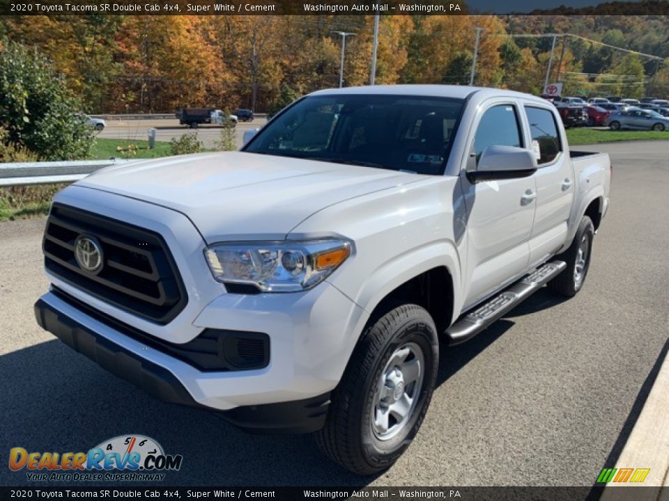 2020 Toyota Tacoma SR Double Cab 4x4 Super White / Cement Photo #3