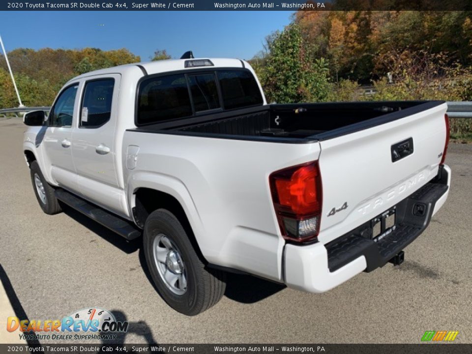 2020 Toyota Tacoma SR Double Cab 4x4 Super White / Cement Photo #8