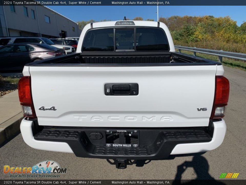 2020 Toyota Tacoma SR Double Cab 4x4 Super White / Cement Photo #9