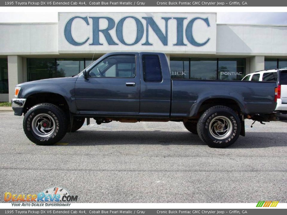 1995 Toyota Pickup DX V6 Extended Cab 4x4 Cobalt Blue Pearl Metallic / Gray Photo #1