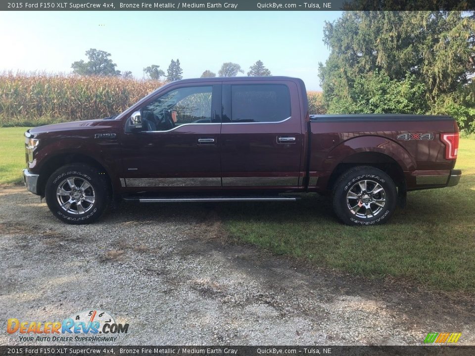 2015 Ford F150 XLT SuperCrew 4x4 Bronze Fire Metallic / Medium Earth Gray Photo #1