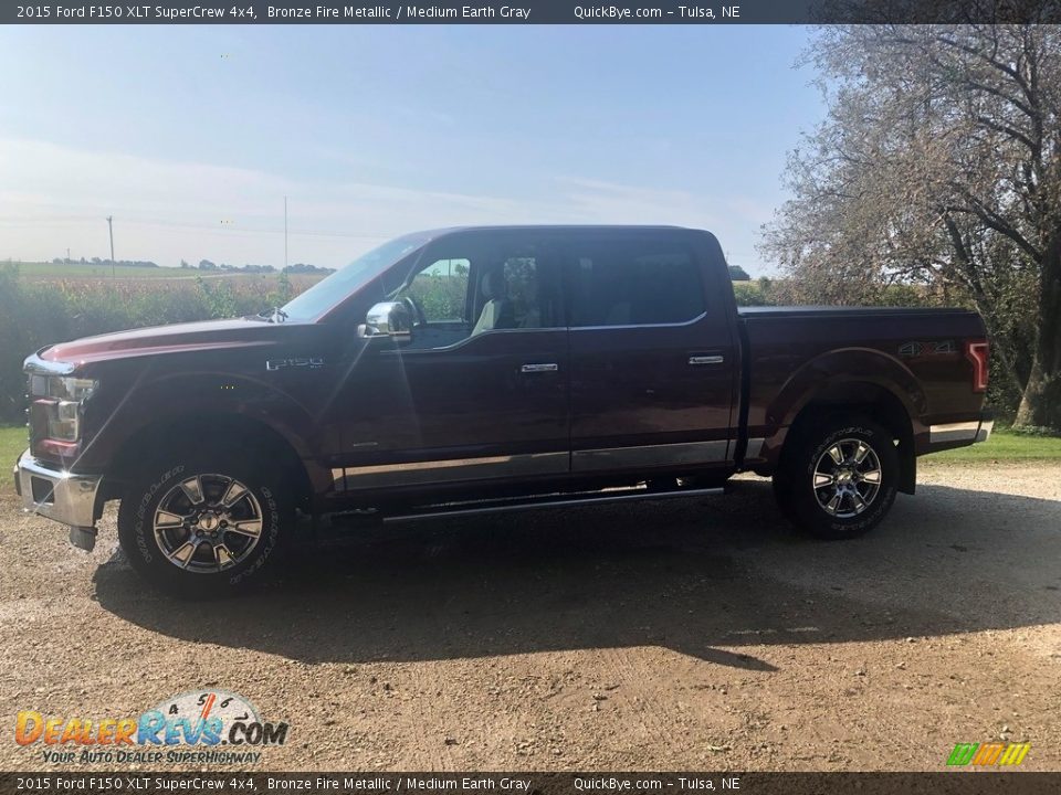 2015 Ford F150 XLT SuperCrew 4x4 Bronze Fire Metallic / Medium Earth Gray Photo #2