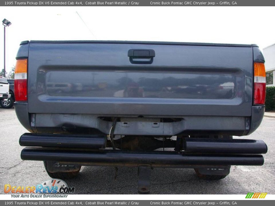1995 Toyota Pickup DX V6 Extended Cab 4x4 Cobalt Blue Pearl Metallic / Gray Photo #7