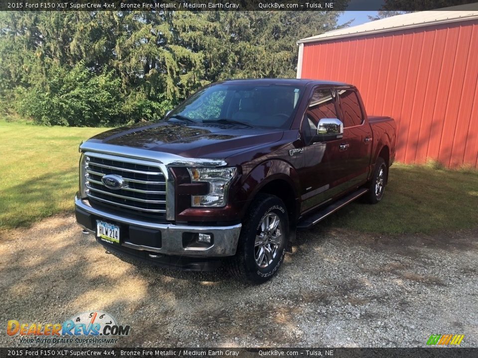 2015 Ford F150 XLT SuperCrew 4x4 Bronze Fire Metallic / Medium Earth Gray Photo #3