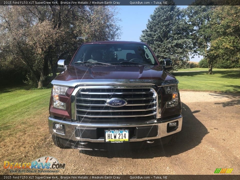 2015 Ford F150 XLT SuperCrew 4x4 Bronze Fire Metallic / Medium Earth Gray Photo #4