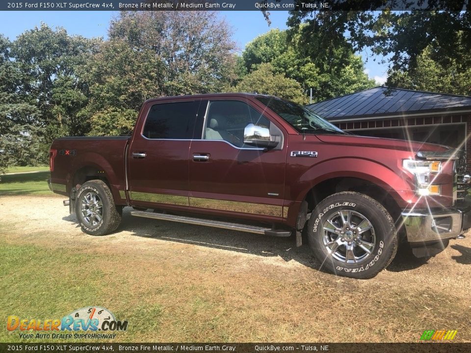 2015 Ford F150 XLT SuperCrew 4x4 Bronze Fire Metallic / Medium Earth Gray Photo #6