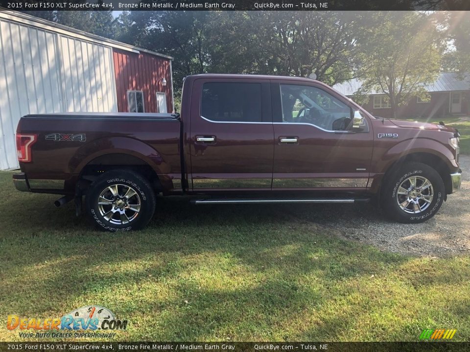2015 Ford F150 XLT SuperCrew 4x4 Bronze Fire Metallic / Medium Earth Gray Photo #7