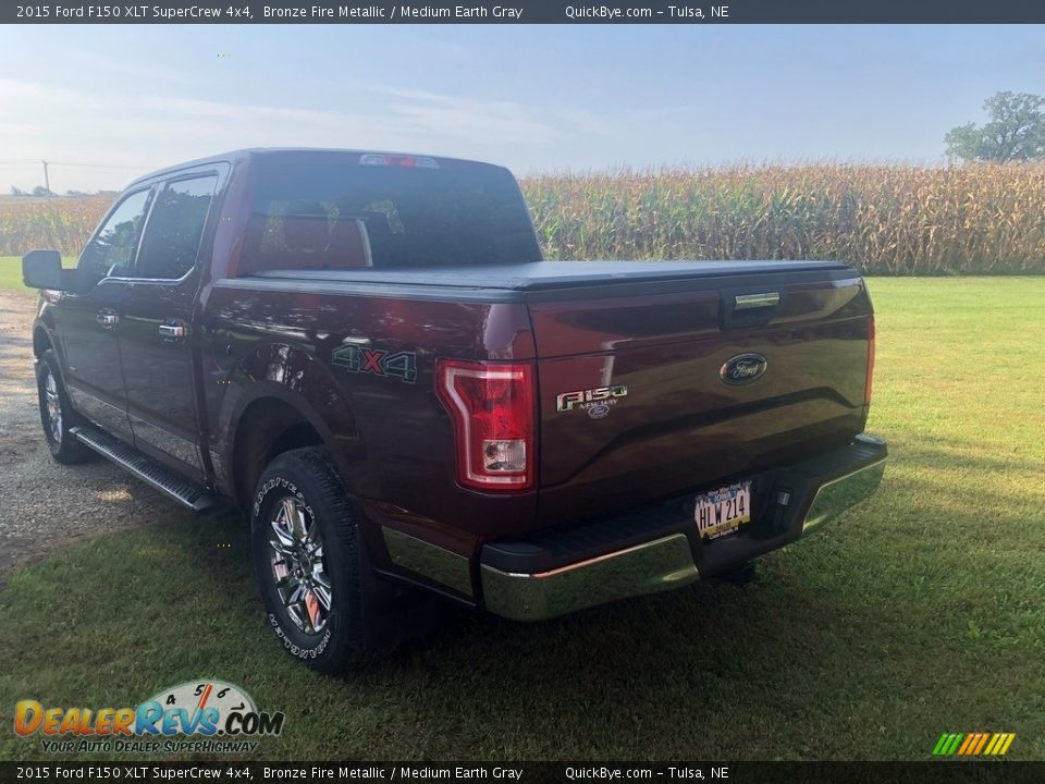2015 Ford F150 XLT SuperCrew 4x4 Bronze Fire Metallic / Medium Earth Gray Photo #8