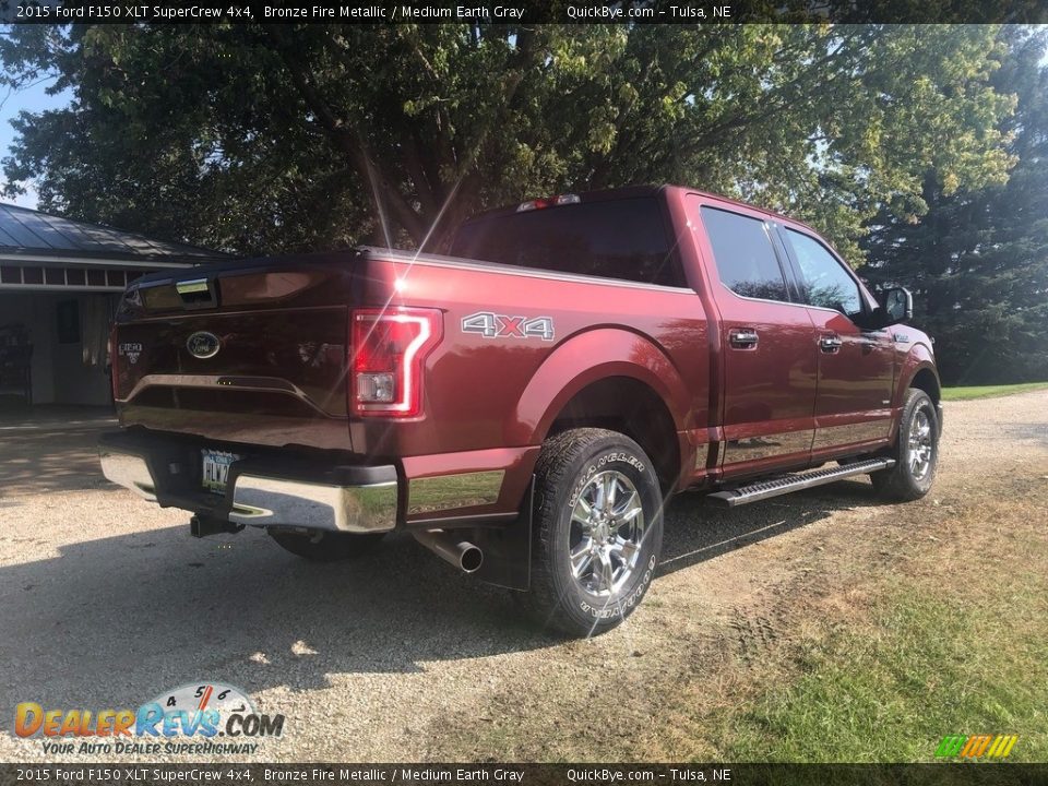 2015 Ford F150 XLT SuperCrew 4x4 Bronze Fire Metallic / Medium Earth Gray Photo #9