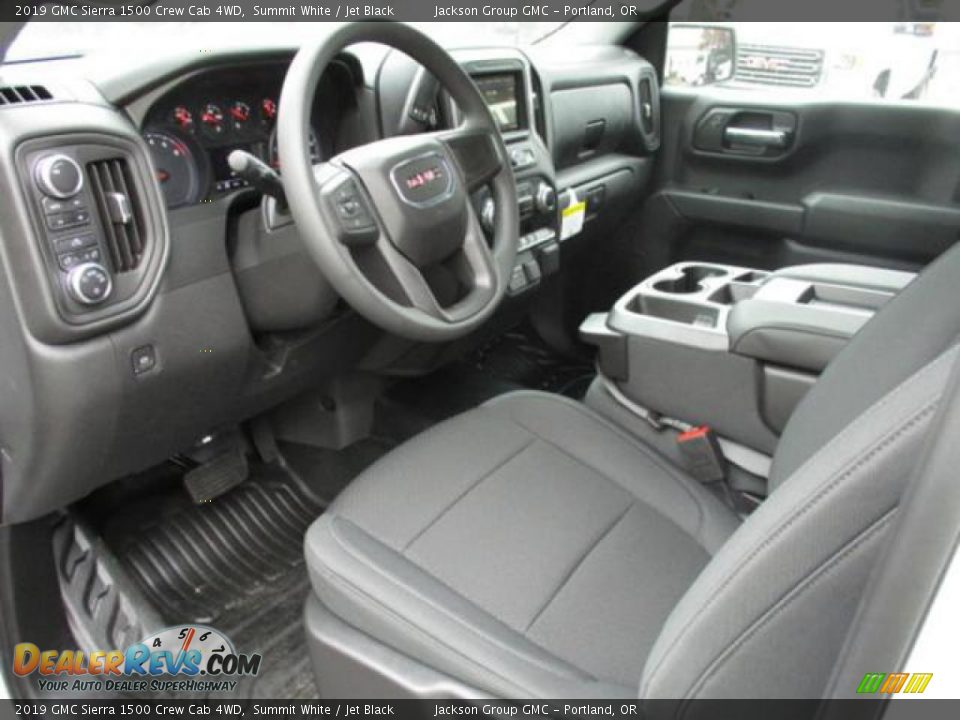 Jet Black Interior - 2019 GMC Sierra 1500 Crew Cab 4WD Photo #3