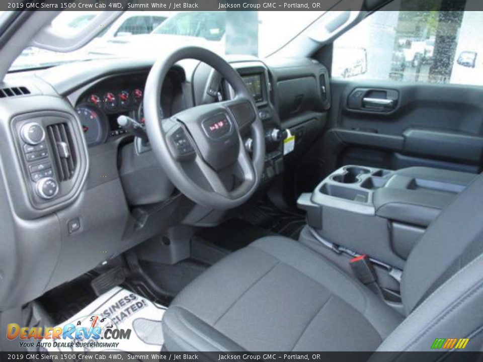 Jet Black Interior - 2019 GMC Sierra 1500 Crew Cab 4WD Photo #3