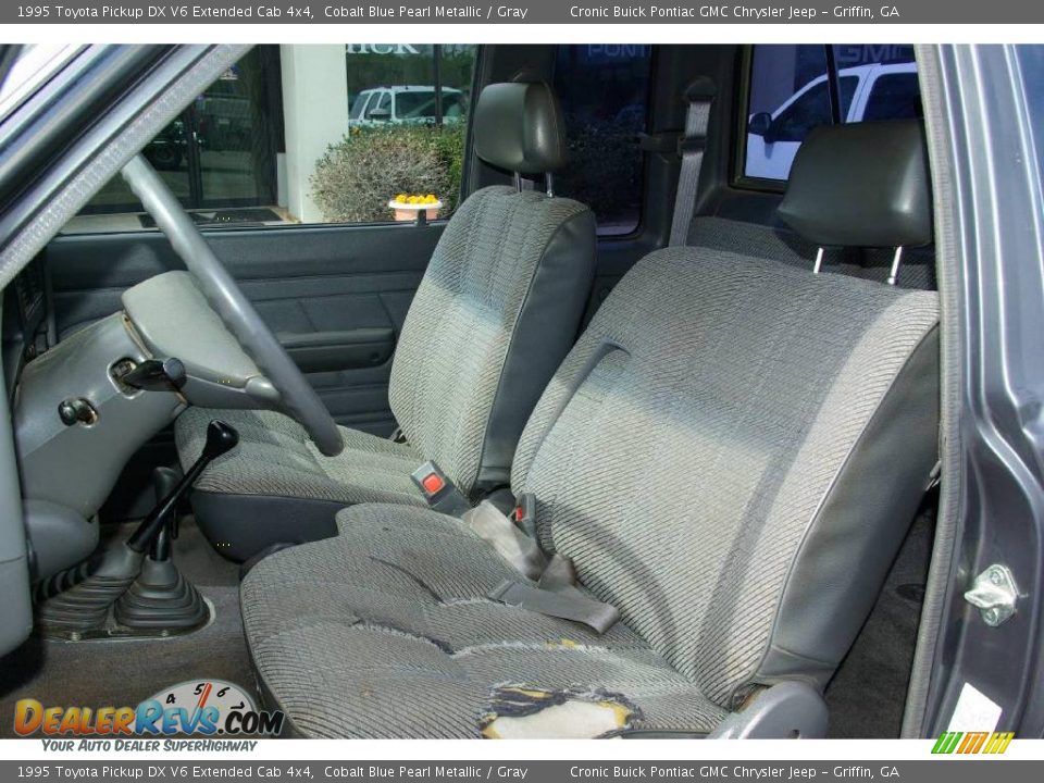1995 Toyota Pickup DX V6 Extended Cab 4x4 Cobalt Blue Pearl Metallic / Gray Photo #10