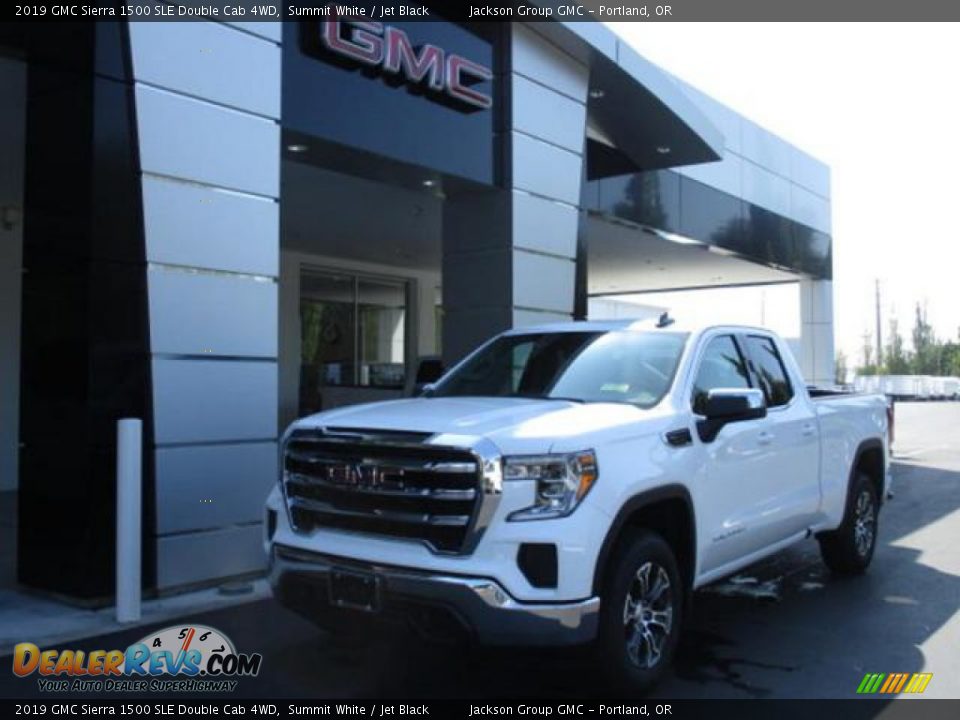 2019 GMC Sierra 1500 SLE Double Cab 4WD Summit White / Jet Black Photo #1