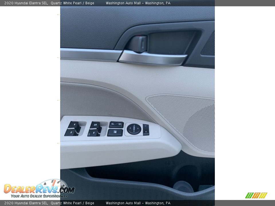 2020 Hyundai Elantra SEL Quartz White Pearl / Beige Photo #12
