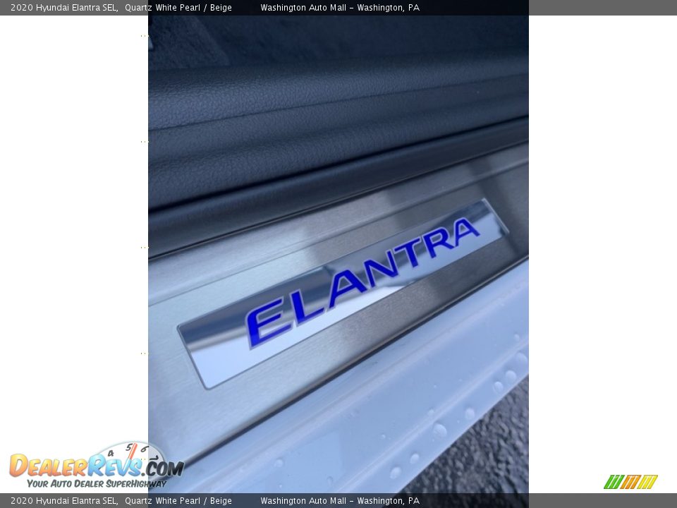 2020 Hyundai Elantra SEL Quartz White Pearl / Beige Photo #27