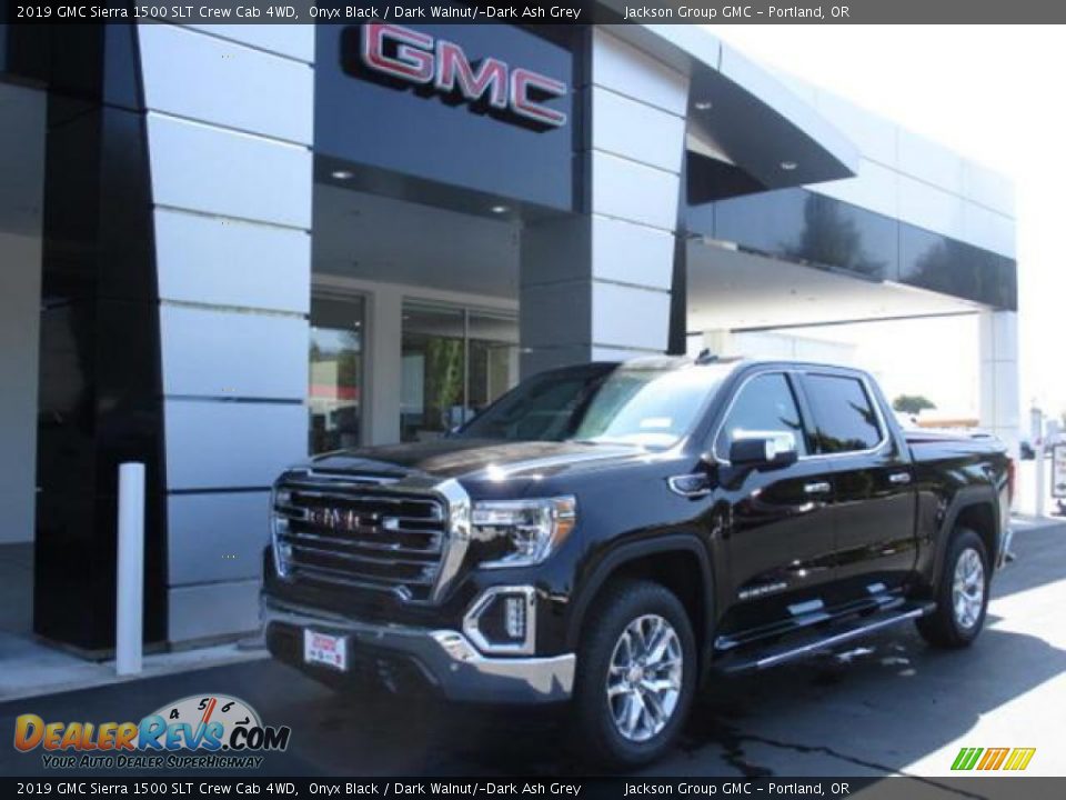 2019 GMC Sierra 1500 SLT Crew Cab 4WD Onyx Black / Dark Walnut/­Dark Ash Grey Photo #1