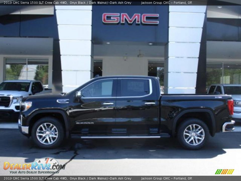 2019 GMC Sierra 1500 SLT Crew Cab 4WD Onyx Black / Dark Walnut/­Dark Ash Grey Photo #2