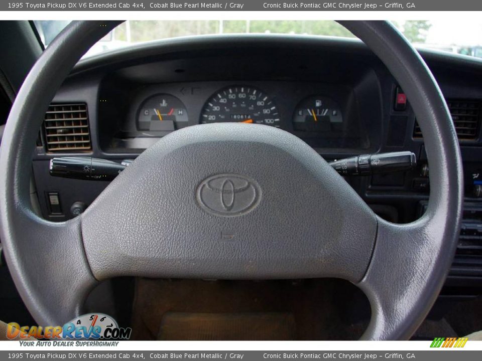 1995 Toyota Pickup DX V6 Extended Cab 4x4 Cobalt Blue Pearl Metallic / Gray Photo #14