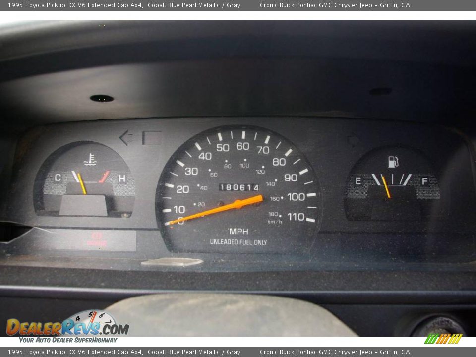 1995 Toyota Pickup DX V6 Extended Cab 4x4 Cobalt Blue Pearl Metallic / Gray Photo #15