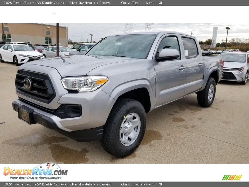 2020 Toyota Tacoma SR Double Cab 4x4 Silver Sky Metallic / Cement Photo #1