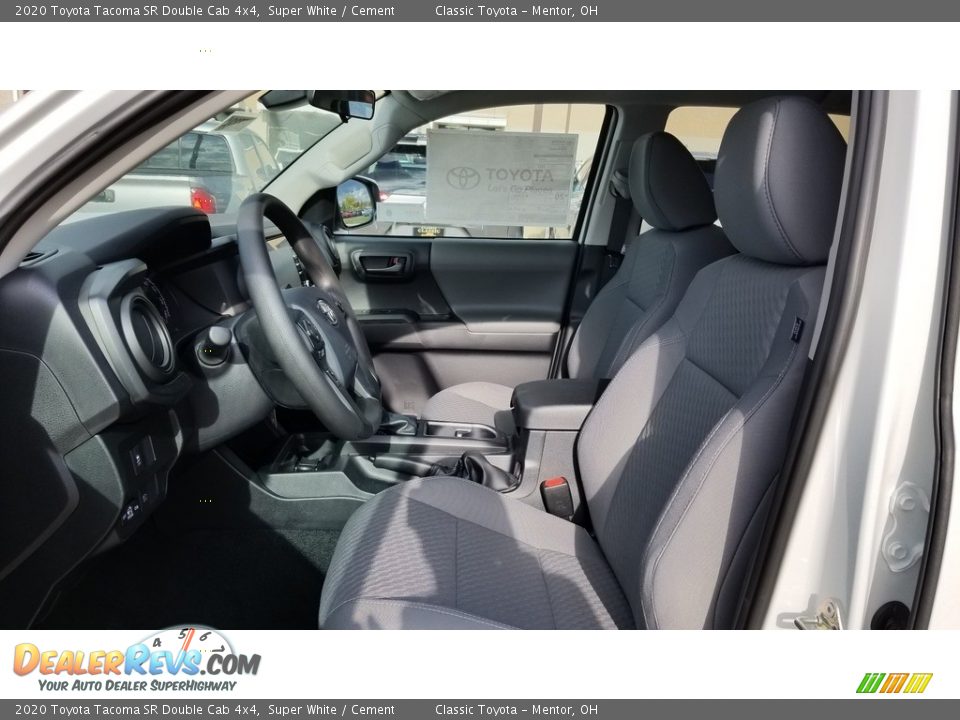 2020 Toyota Tacoma SR Double Cab 4x4 Super White / Cement Photo #2