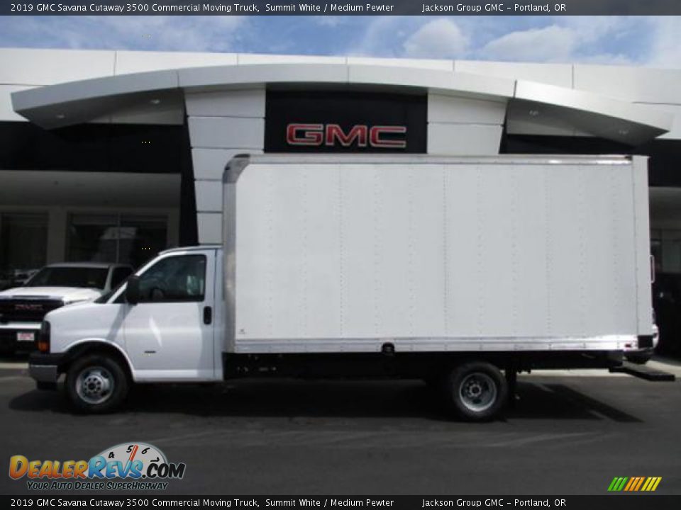 2019 GMC Savana Cutaway 3500 Commercial Moving Truck Summit White / Medium Pewter Photo #2