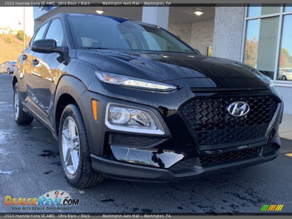 2020 Hyundai Kona SE AWD Ultra Black / Black Photo #1