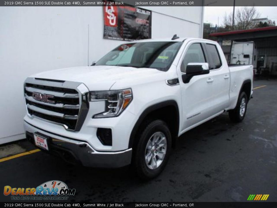 2019 GMC Sierra 1500 SLE Double Cab 4WD Summit White / Jet Black Photo #2