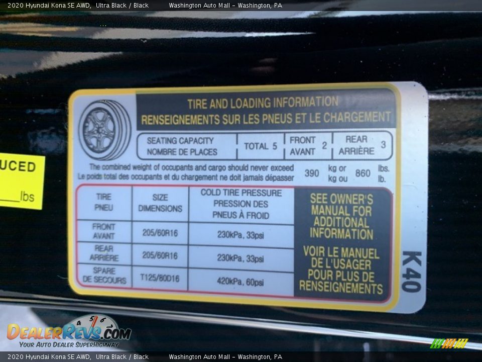 2020 Hyundai Kona SE AWD Ultra Black / Black Photo #9