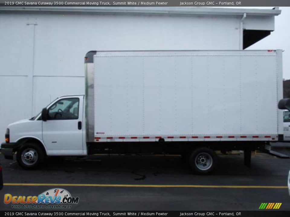 2019 GMC Savana Cutaway 3500 Commercial Moving Truck Summit White / Medium Pewter Photo #1