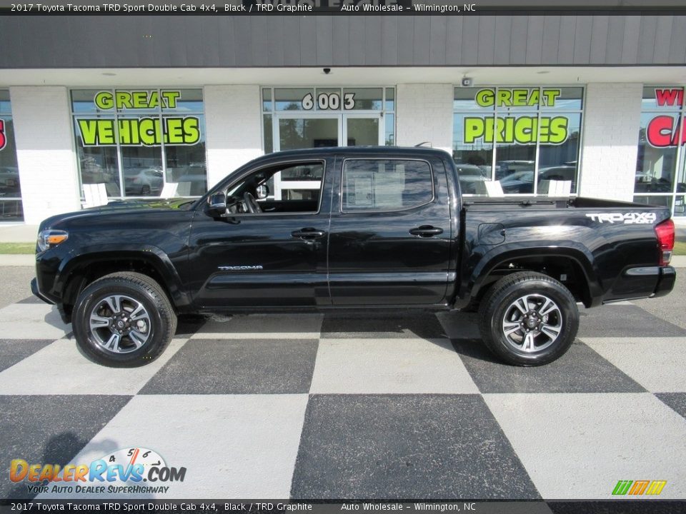 2017 Toyota Tacoma TRD Sport Double Cab 4x4 Black / TRD Graphite Photo #1