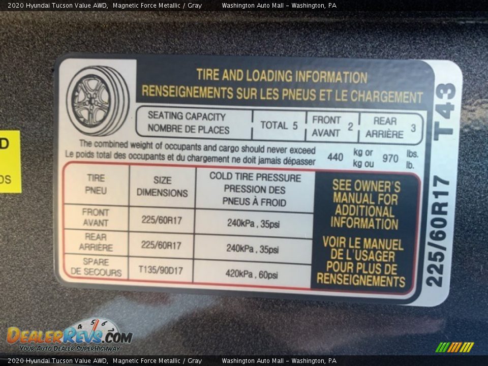 2020 Hyundai Tucson Value AWD Magnetic Force Metallic / Gray Photo #9