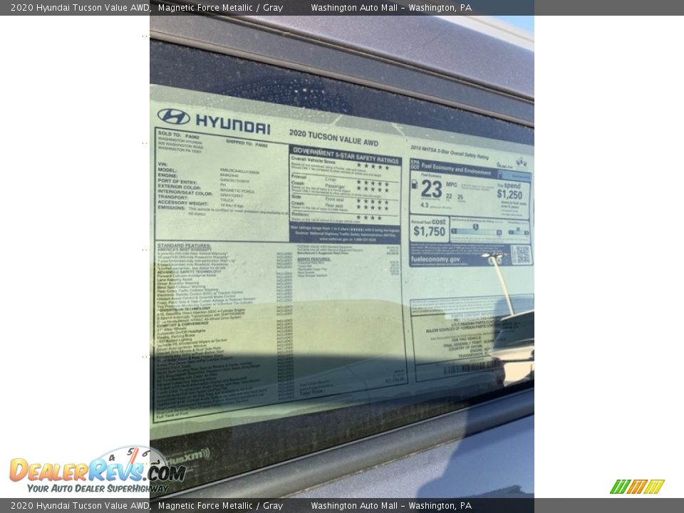 2020 Hyundai Tucson Value AWD Magnetic Force Metallic / Gray Photo #16