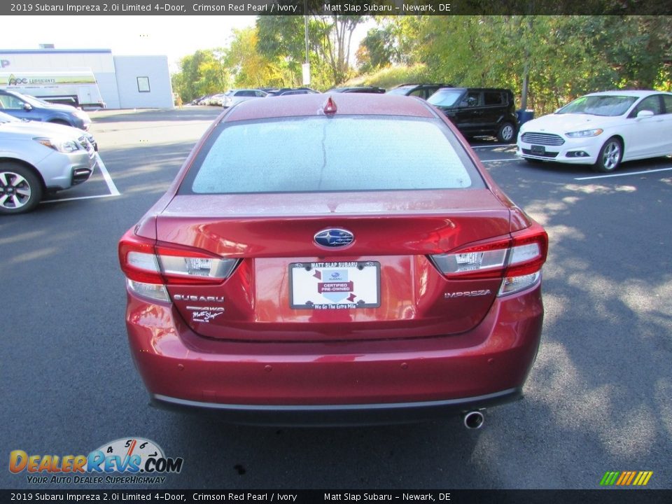 2019 Subaru Impreza 2.0i Limited 4-Door Crimson Red Pearl / Ivory Photo #7