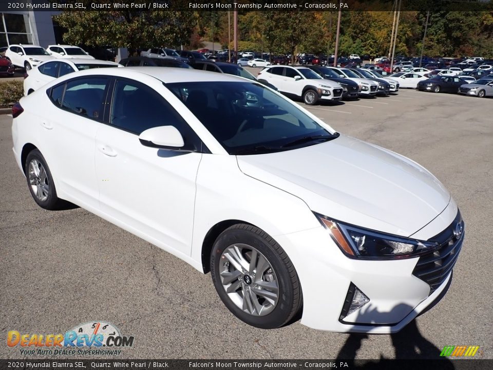2020 Hyundai Elantra SEL Quartz White Pearl / Black Photo #3