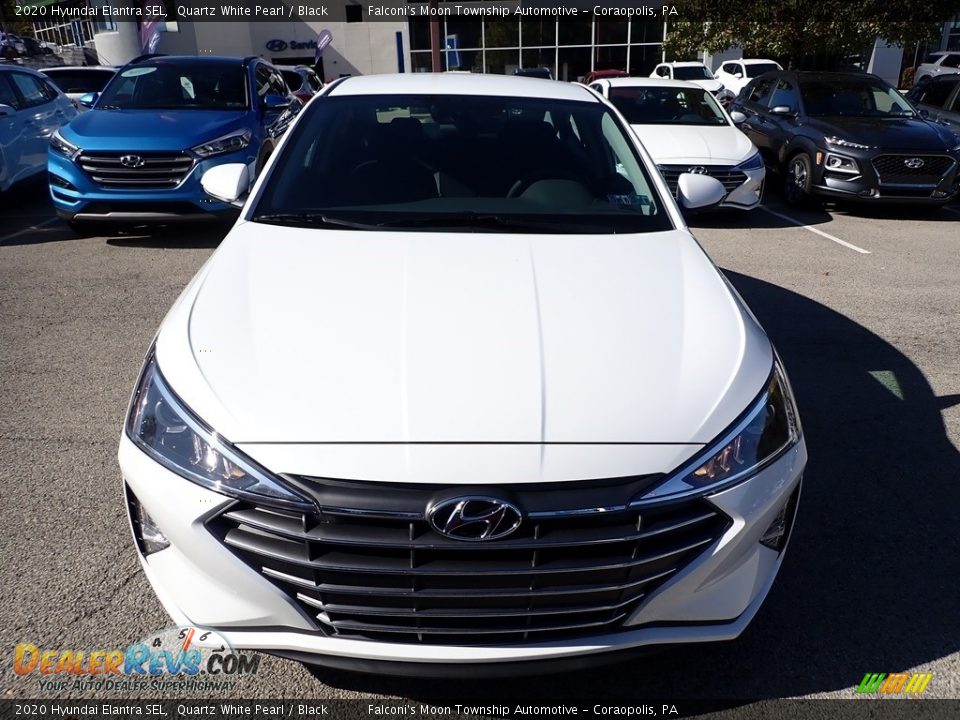 2020 Hyundai Elantra SEL Quartz White Pearl / Black Photo #4