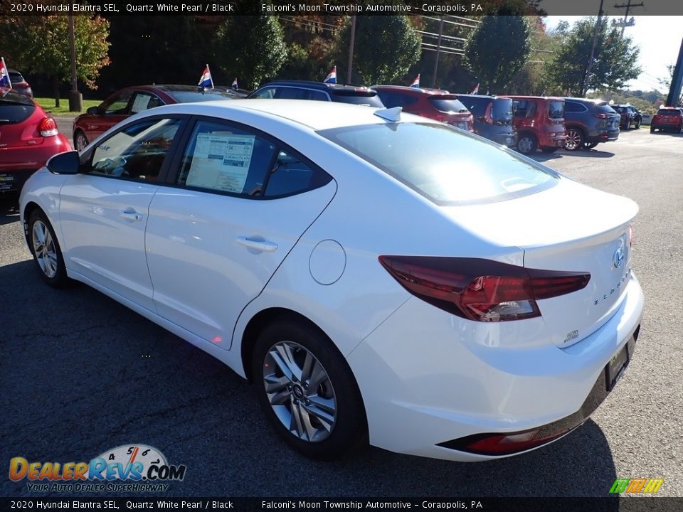 2020 Hyundai Elantra SEL Quartz White Pearl / Black Photo #6