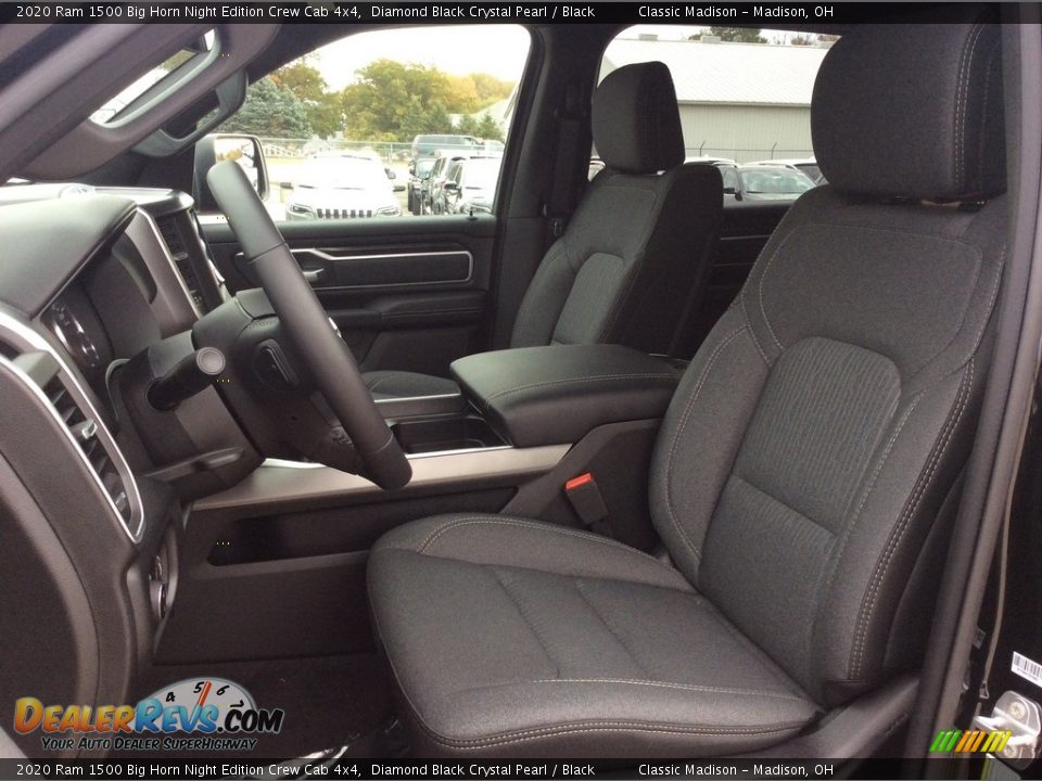2020 Ram 1500 Big Horn Night Edition Crew Cab 4x4 Diamond Black Crystal Pearl / Black Photo #2