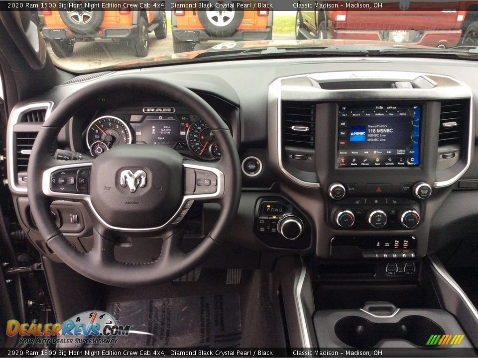 2020 Ram 1500 Big Horn Night Edition Crew Cab 4x4 Diamond Black Crystal Pearl / Black Photo #3