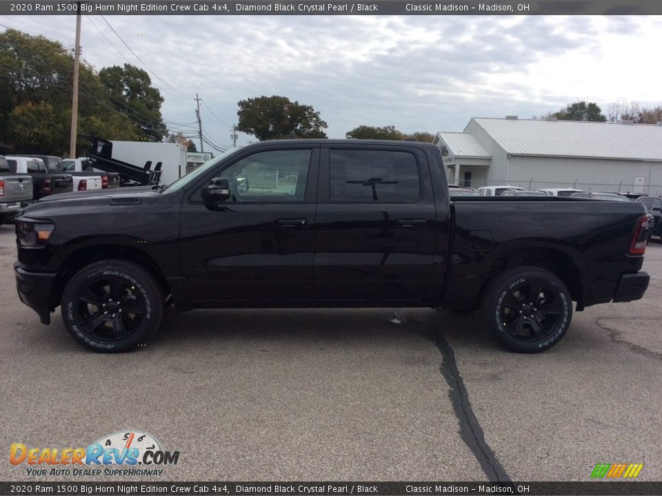 2020 Ram 1500 Big Horn Night Edition Crew Cab 4x4 Diamond Black Crystal Pearl / Black Photo #6