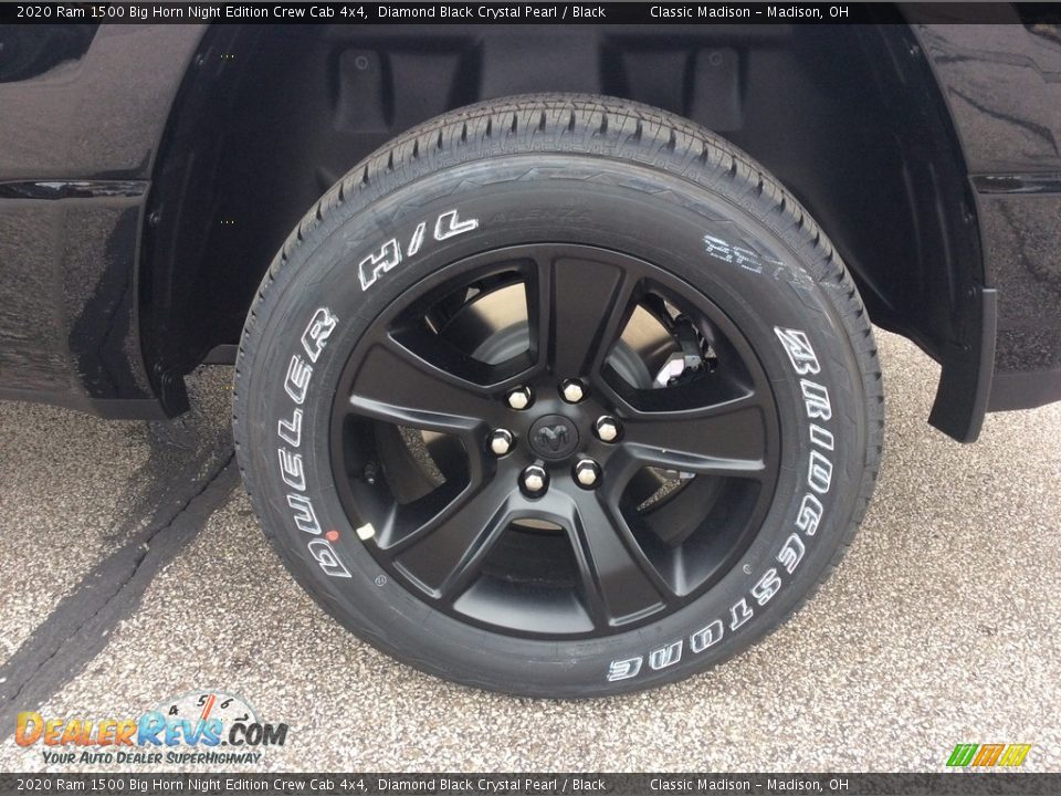 2020 Ram 1500 Big Horn Night Edition Crew Cab 4x4 Diamond Black Crystal Pearl / Black Photo #10