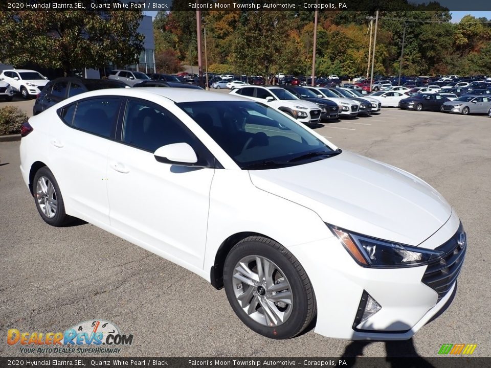 2020 Hyundai Elantra SEL Quartz White Pearl / Black Photo #3