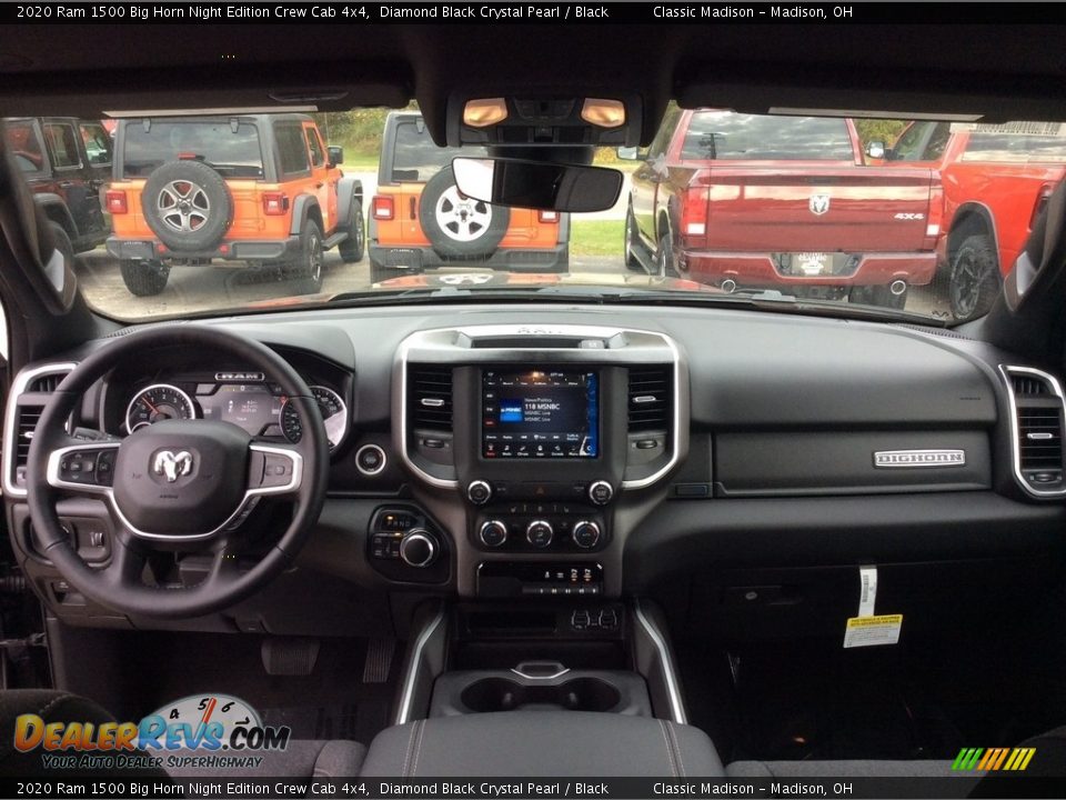 2020 Ram 1500 Big Horn Night Edition Crew Cab 4x4 Diamond Black Crystal Pearl / Black Photo #13