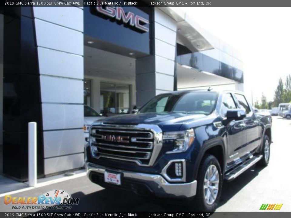 2019 GMC Sierra 1500 SLT Crew Cab 4WD Pacific Blue Metallic / Jet Black Photo #1