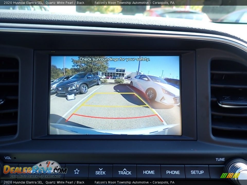 2020 Hyundai Elantra SEL Quartz White Pearl / Black Photo #14