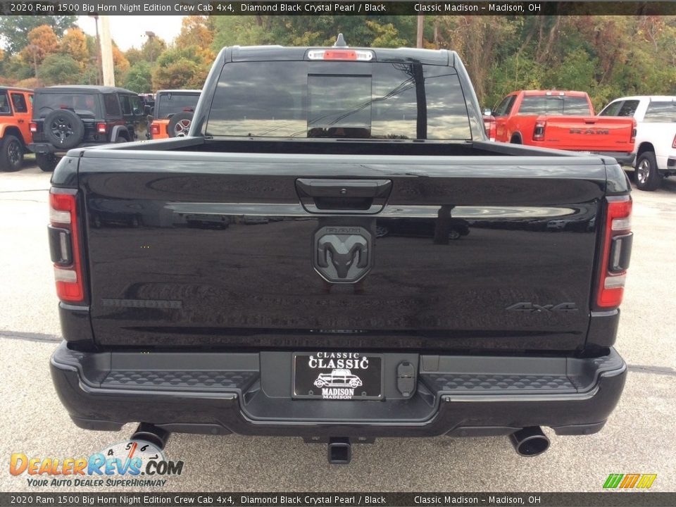 2020 Ram 1500 Big Horn Night Edition Crew Cab 4x4 Diamond Black Crystal Pearl / Black Photo #8