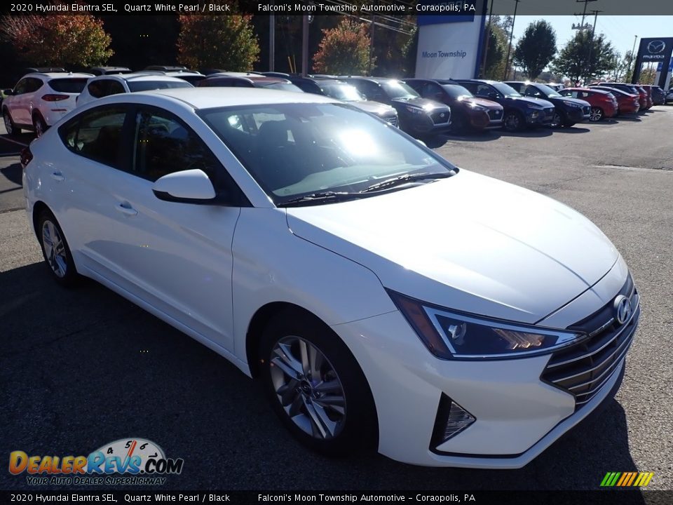 2020 Hyundai Elantra SEL Quartz White Pearl / Black Photo #6