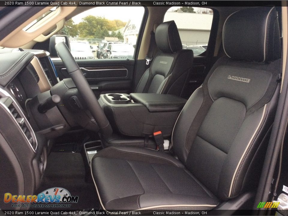 2020 Ram 1500 Laramie Quad Cab 4x4 Diamond Black Crystal Pearl / Black Photo #2